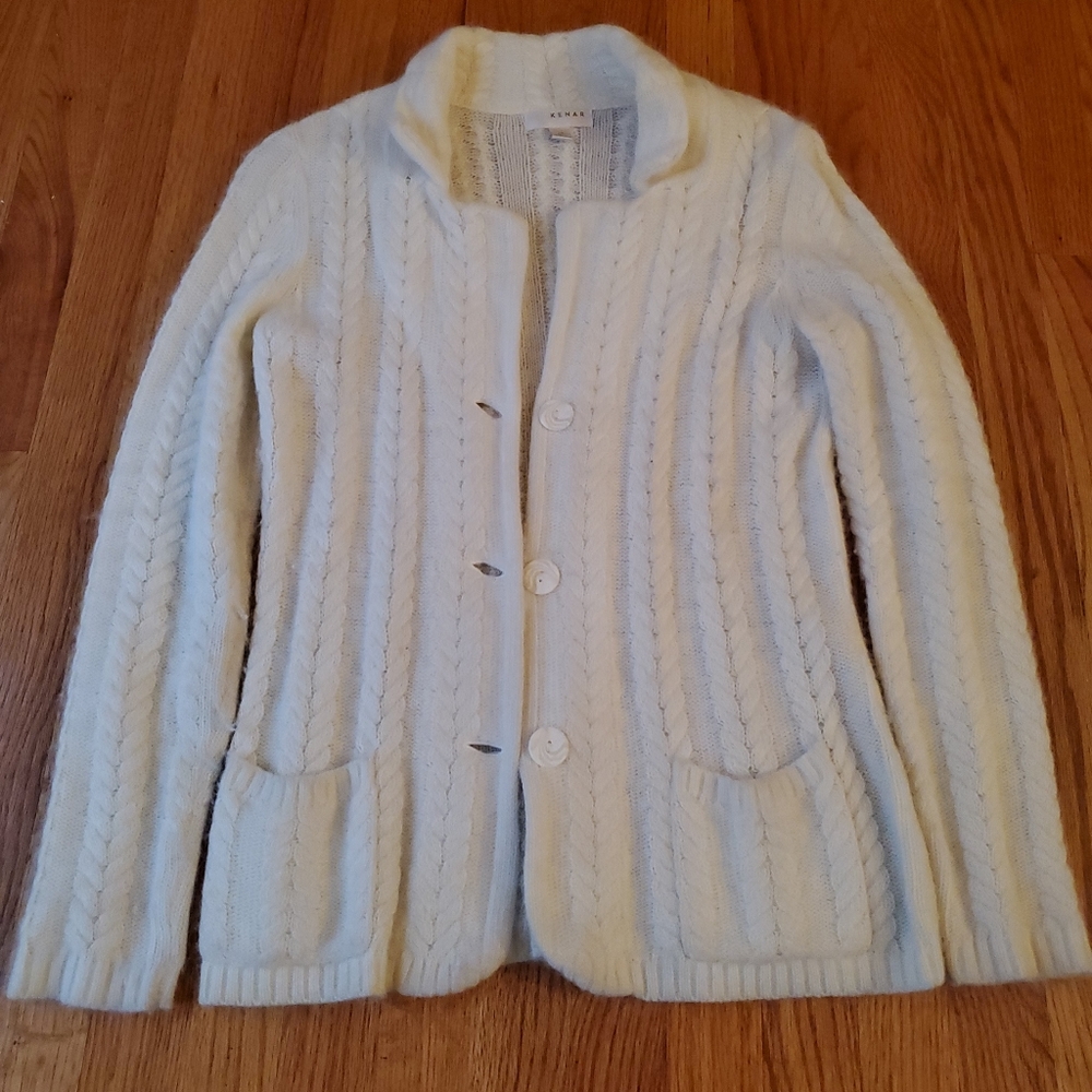 KENAR Super Soft Sweater Cardigan Ivory